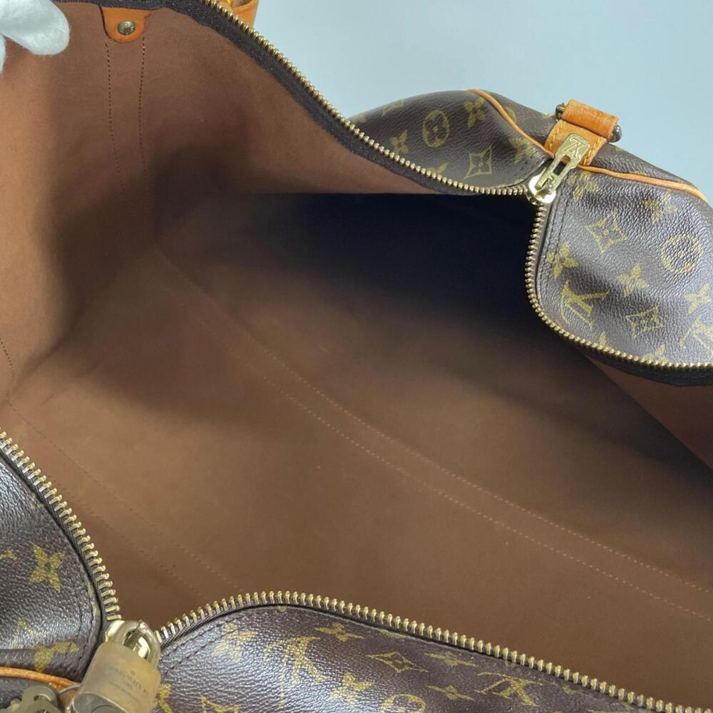 LOUIS VUITTON Brown Monogram Canvas Keepall 60 Boston Bag - Picture 9 of 15